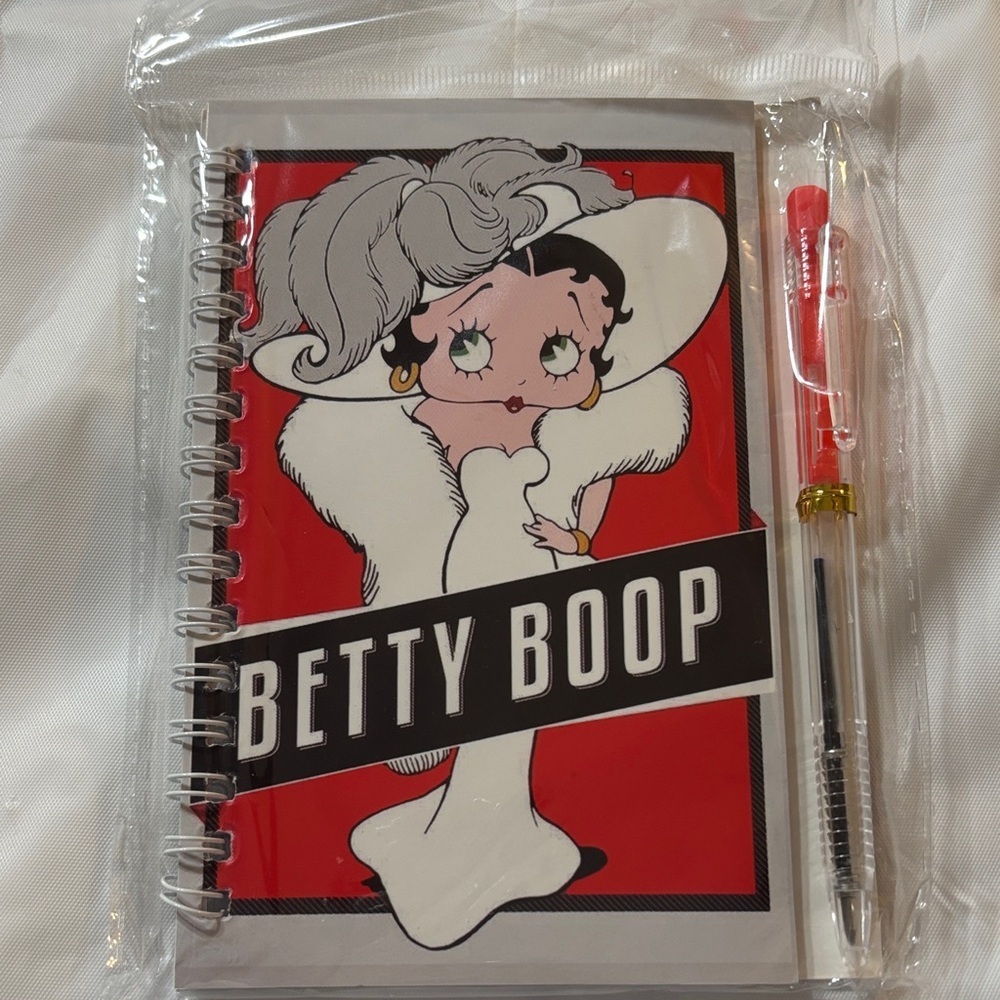 Betty Boop Mini Spiral Notebook with Pen